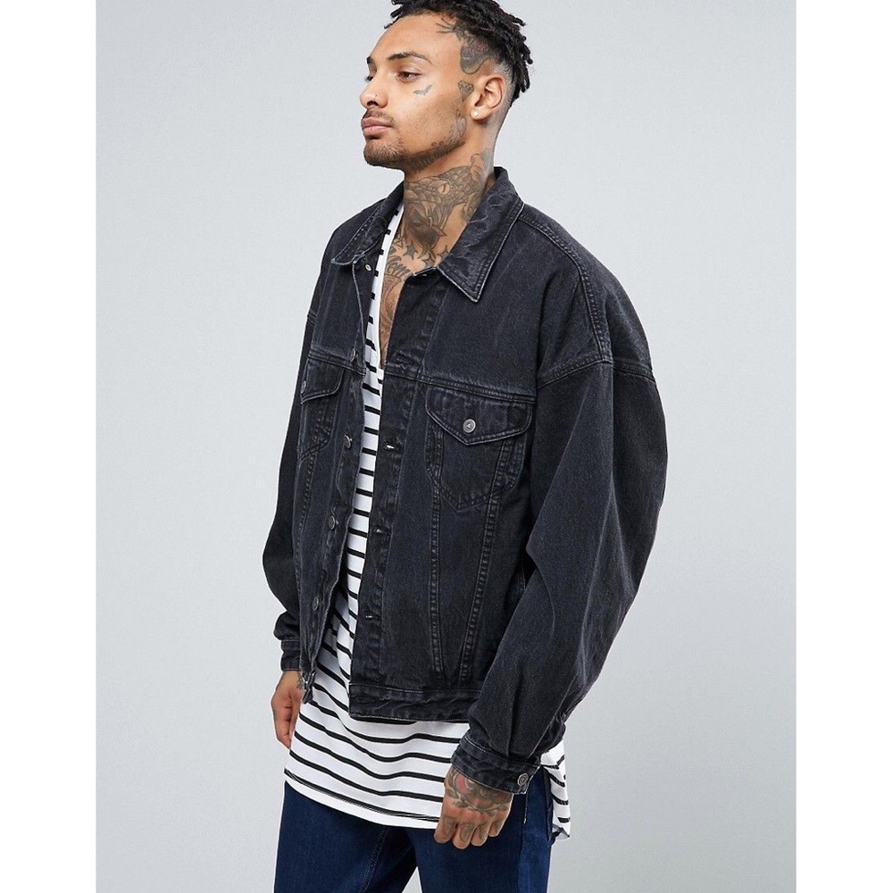 NWOT ASOS gray blue denim jacket